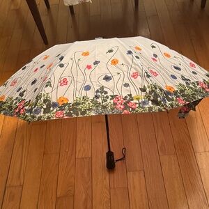 Totes - Portable Light Blue Compact Umbrella - Spring Floral